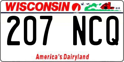 WI license plate 207NCQ