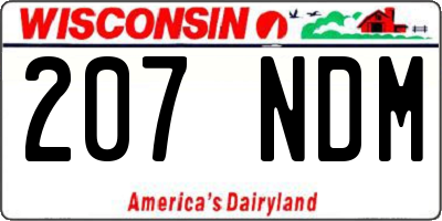 WI license plate 207NDM
