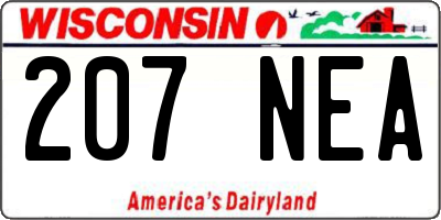 WI license plate 207NEA