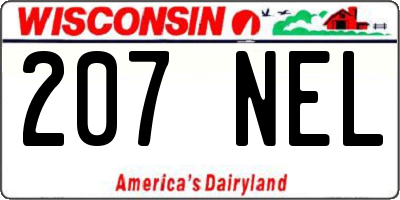 WI license plate 207NEL