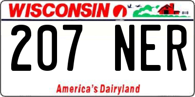 WI license plate 207NER