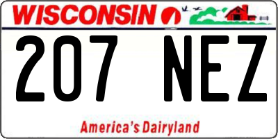 WI license plate 207NEZ