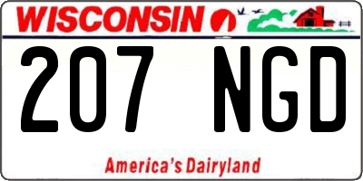 WI license plate 207NGD