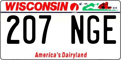 WI license plate 207NGE