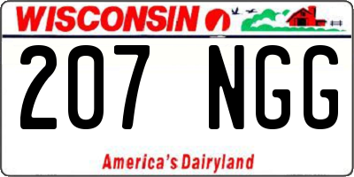 WI license plate 207NGG