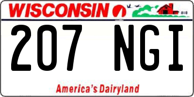 WI license plate 207NGI