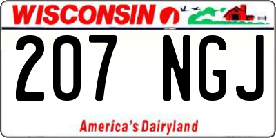 WI license plate 207NGJ