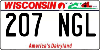 WI license plate 207NGL