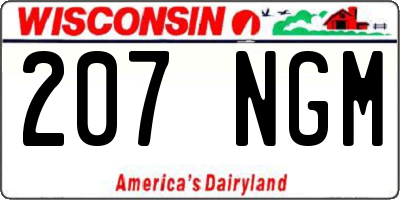 WI license plate 207NGM
