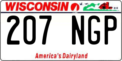 WI license plate 207NGP