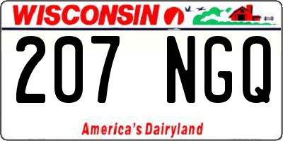 WI license plate 207NGQ