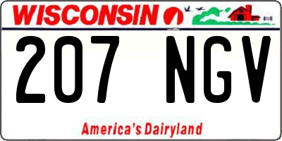 WI license plate 207NGV