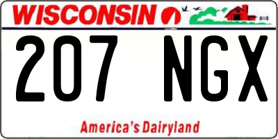 WI license plate 207NGX