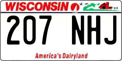 WI license plate 207NHJ