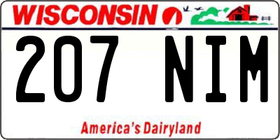 WI license plate 207NIM