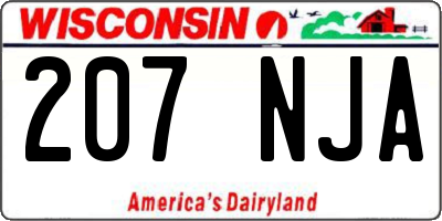 WI license plate 207NJA