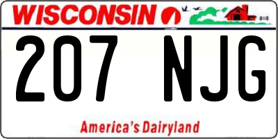 WI license plate 207NJG