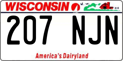WI license plate 207NJN