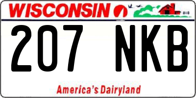 WI license plate 207NKB