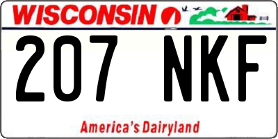 WI license plate 207NKF