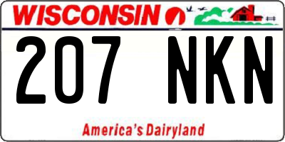 WI license plate 207NKN