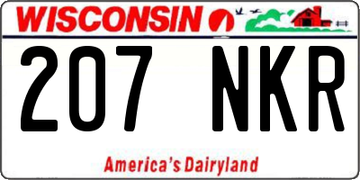 WI license plate 207NKR