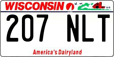 WI license plate 207NLT