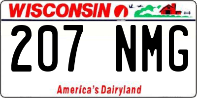 WI license plate 207NMG