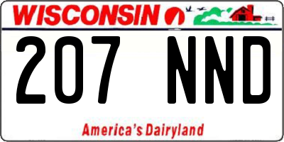 WI license plate 207NND