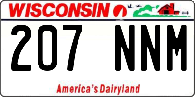 WI license plate 207NNM
