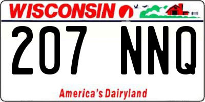 WI license plate 207NNQ