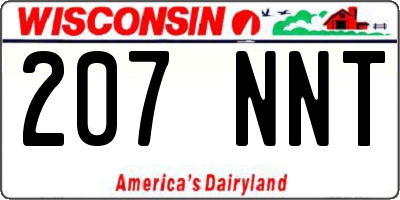 WI license plate 207NNT