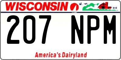 WI license plate 207NPM