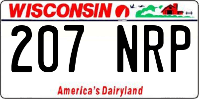 WI license plate 207NRP