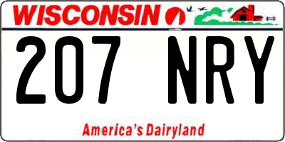 WI license plate 207NRY