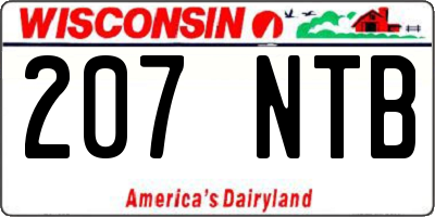 WI license plate 207NTB
