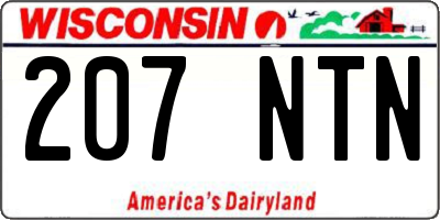 WI license plate 207NTN