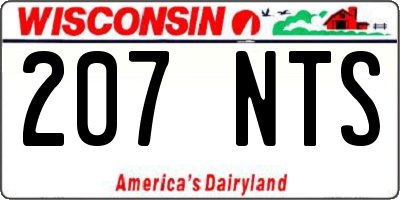 WI license plate 207NTS