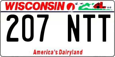 WI license plate 207NTT