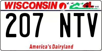 WI license plate 207NTV
