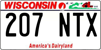 WI license plate 207NTX