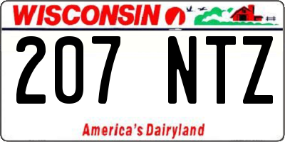 WI license plate 207NTZ