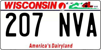 WI license plate 207NVA