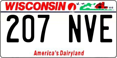 WI license plate 207NVE