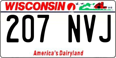 WI license plate 207NVJ