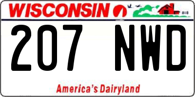 WI license plate 207NWD