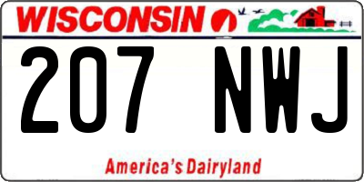 WI license plate 207NWJ