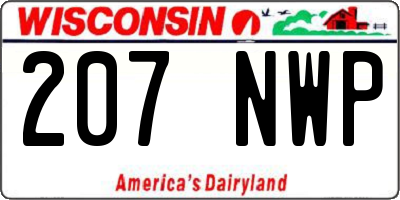 WI license plate 207NWP