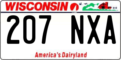 WI license plate 207NXA