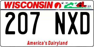 WI license plate 207NXD